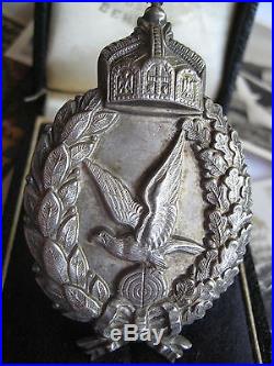 German WW I prussia air force gunner badge medal original WW I Juncker in case