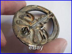 German golden anti partisan badge WW II rare medal original valuable antique