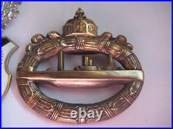 German prussia WW I submarine medal original 1914-1918 and clasp of recall Navy