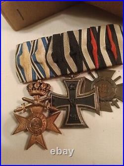 German ww1 medal bar set in old box