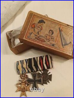 German ww1 medal bar set in old box