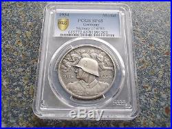 Germany Memory of WW 1 1934 Silver Medal PCGS SP65 by Beyer third Reich
