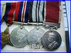 Great War WW1 & India GSM Waziristan & WW2 medal group Sgt W Turner RA RGA IAOC