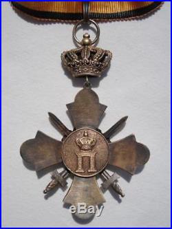 Greece Greek Order Ofthe Phoenix Commander Badge Cross Swords Ww2 War Medal Case
