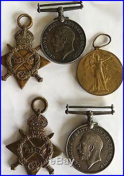 Group Of Family 1914-1918 WW1 War Medals