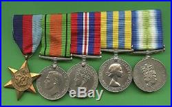 Group of 5 Medals WW2, Korea & Falklands Medal To Roy G Davis. Merchant Navy