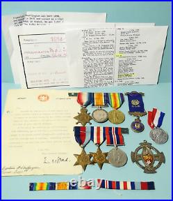 Group of 9 WWI & WWII Medals CAPTAIN F SKEFFINGTON Paperwork READ ALL #AK63