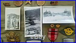 Group of WW2 US Army Medals, BadgesNamed Bronze Star Medal