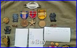 Group of WW2 US Army Medals, BadgesNamed Bronze Star Medal