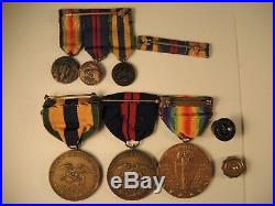 Group to LCDR LaMountain Navy Mexico #3267 Haitian 1915 #53 WW I victory medal