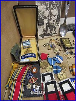 Huge Fresh Estate Lot Collection Of Ww2 On Pins Medals Etc. Monster Lot Part 1