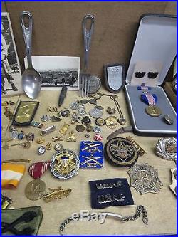 Huge Fresh Estate Lot Collection Of Ww2 On Pins Medals Etc. Monster Lot Part 1