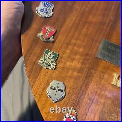 Hanau Germany Military Community Plaque 1971 To Soldier Major Pins Medals Army