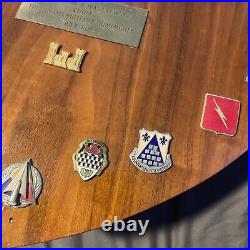 Hanau Germany Military Community Plaque 1971 To Soldier Major Pins Medals Army
