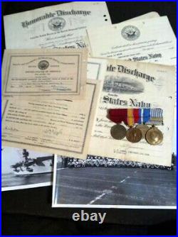 ID'd USN Navy Medal Group WW2 Korea Bar George Butler USS Corregidor & Tripoli