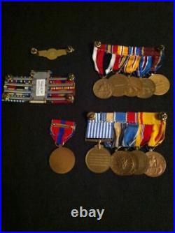 ID'd USN Navy Medal Group WW2 Korea Ribbon Bar China UN Reserve & Observer Wing