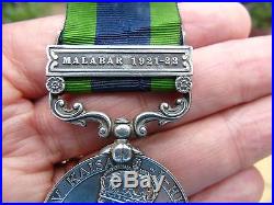 India General Service Medal Malabar 1921 22 Scarce Clasp Dorset Regiment Ww1