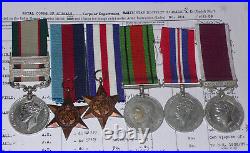INDIA NW FRONTIER, WWII, LS GROUP TO CAPTAIN & QM ROYAL SIGNALS, Plus Rolls etc