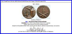 ITALY World War II NAVAL SERVICE BATTLESHIP Gun OLD Vintage ITALIAN Medal i89392