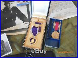 Id'd WW2 80 Div Battle of Bulge Xmas 1944 WIA wound PH medals dog tags shrapnel