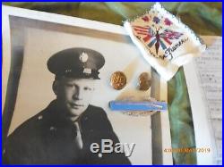 Id'd WW2 80 Div Battle of Bulge Xmas 1944 WIA wound PH medals dog tags shrapnel