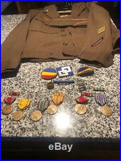 Ied WW2 9th Division 7th Army Grouping Ike Jacket Hats Medals Etc Estate Find