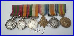 India Boer War Qsa Ksa Ww1 1914-15 Star Trio Miniature Medal Group Of 6
