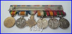 India Boer War Qsa Ksa Ww1 1914-15 Star Trio Miniature Medal Group Of 6