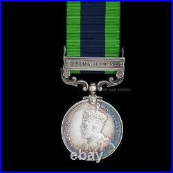 India General Service Medal 1908 GVR'Burma 1930-32', Ebbs, Manchester Regiment