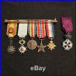 Interesting Original WW1 Colonial French Medal Grouping Bronze Star