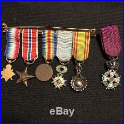 Interesting Original WW1 Colonial French Medal Grouping Bronze Star