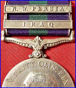 Irish Fusiliers 1918 British General Service Medal Ww1 Iraq & Nw Persia Campaign