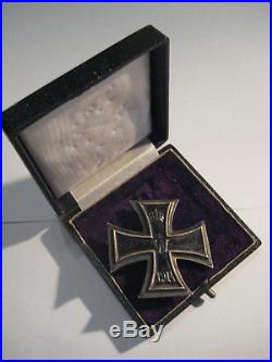 Iron cross first class original awards silver KO medal WW II WW I original case