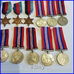 Joblot Of 43 British WW2 Medals, Stars all Original. Inculdes Burma, Africa, etc