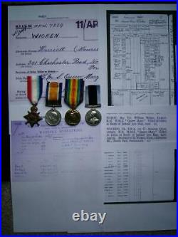 KIA Jutland casualty WW1 medal group HMS Queen Mary Battleship CERA M Wicken RN