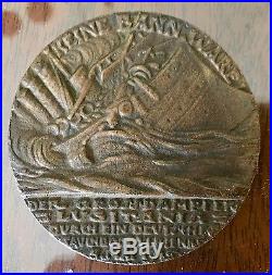 Karl Goetz German Medal Sinking Lusitania World War I Maritime Rare 5 Mai Cunard