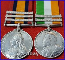 Kings Own Scottish Boer War Medal Pair 4259 Temple Gallipoli Royal Fusiliers Ww1