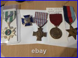 LOT Honor medal medals militaria item cross star de la Escuela ATS war antique