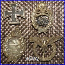 LOT OF 4 IMPERIAL GERMAN WW 1. STORMTROOPER Medals and Badges