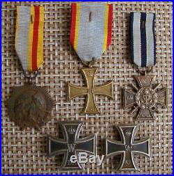 LOT of 5. Imperial German MEDALS / WW 1