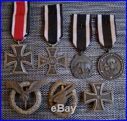 LOT of 7. German Medals and Badges from the 1st / 2nd World War