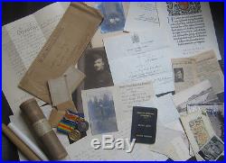 Large Group Ww1 Royal Flying Corps Fighter Pilot Casualty Documents & Medals
