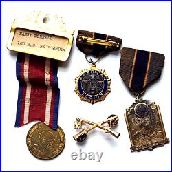 Large Lot Wwi Medals, Pins, Patches 35 Items Harry V Morrill