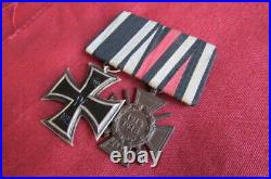 Lot 2 German Medals Cross of Honor and Iron Cross Germany WW II World War II WWI