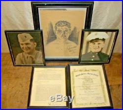 Lot Named WW2 World War 2 Korea USMC Uniform Medals Photos Paper Album Hollywood