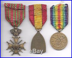 Lot Of 3 Belgium World War I Medals (be 411)