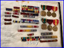 Lot Of Ww2 Ribbon Bars And Medals