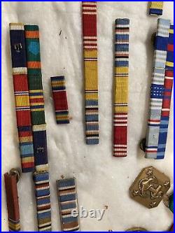 Lot Of Ww2 Ribbon Bars And Medals