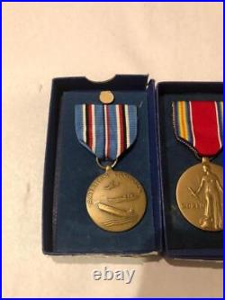 Lot of 6 American Campaign Medals Sterling Brass Tiffany and Company VERY GOOD