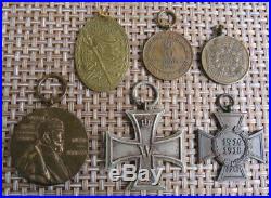 Lot of 6 IMPERIAL GERMAN WW1 MEDALS